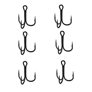 6 Drillingshaken Hechthaken Raubfischhaken Dreifachhaken Angeln Drillinge Hecht - Bild 1 von 14