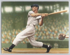 Joe DiMaggio Yankee Clipper  Baseball Postcard Arthur K Miller Painting - Picture 1 of 3
