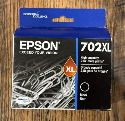 Nuevo cartucho de tinta negro original Epson 702XL Foto 1 de 3