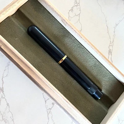 Kawakubo Handmade Ebonite 14K Fountain Pen Imperial F Nib Boxed - Image 1 of 4