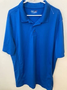 Fila Golf Sport Tall Men’s Size XXL Blue Polo Golf Shirt Short Sleeves - Picture 1 of 6