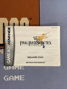 Final Fantasy Tactics Nintendo Game Boy Advance Instruction Manual Booklet ONLY - Picture 1 of 4