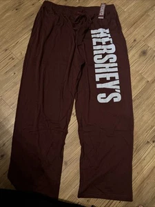 Hershey's Chocolate Sz XL Lounge Pants Pajama Pjs Officially Licensed Brown Logo - Picture 1 of 1
