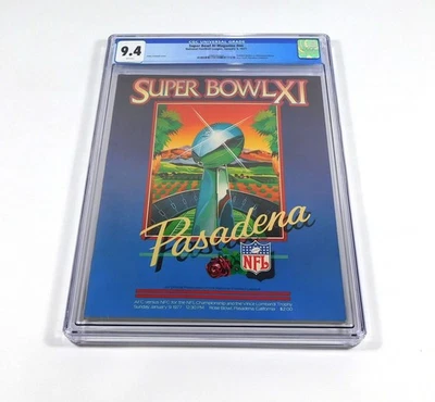 1977 Super Bowl XI 11 Football Program Raiders vs Vikings 1-9-77 CGC 9.4 - Image 1 of 2