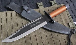 15” Survival Knife Fixed Blade Survival Kit Firstblood Tan 10” Blade Serrated - Picture 1 of 8