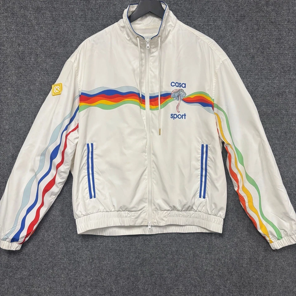 Casablanca Men’s white mushroom track jacket size XXL - Image 1 of 4