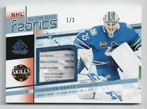 2022-23 SP Game-Used NHL All-Star Skills Fabrics Tag Patch Thatcher Demko 1/2 - Picture 1 of 2