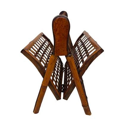 Revista plegable de bambú y madera de mediados de siglo Foto 1 de 4