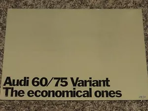 1971-1972 Audi 60/75 Variant Wagon Dealer Sales-Showroom Autoshow Brochure - Bild 1 von 5