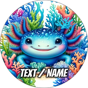 Axolotl Tortenaufleger Party Deko essbar Geburtstag individuell personalisiert Name - Bild 1 von 10