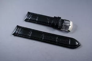 22mm Black Leather Watch Bands For Samsung Galaxy Watch 46mm,Galaxy Watch - Picture 1 of 5