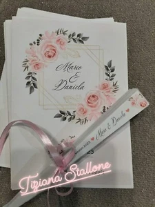20 Libretti messa Personalizzati + 20 Ventagli Personalizzati  - Foto 1 di 2
