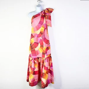 Farm Rio Kleid Damen XS Patch Twirl Kokosnuss Mädchen Maxi asymmetrisch Baumwolle Boho - Bild 1 von 11
