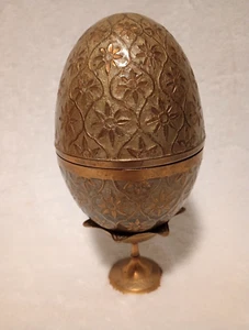 Heiliges Ei Messing Faberge Ei auf Ständer 7" H - Bild 1 von 6