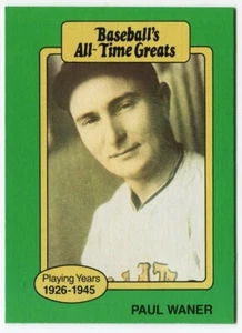1987 Hygrade Baseball's All-Time Greats - Paul Waner Pittsburgh Pirates - Foto 1 di 2
