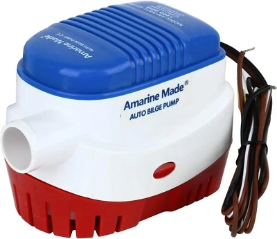 12v 1100gph Automatic Submersible Boat Bilge Water Pump with A Float Switch - Image 1 of 4