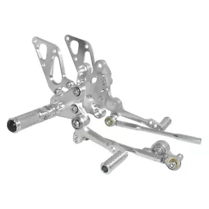 Silver Adjustable Rearset Footrests Pedal Peg For DUCATI 848 1098 1198 2007-2014 - Picture 1 of 8