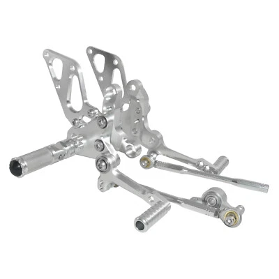 Juego trasero ajustable plateado reposapiés clavija de pedal para DUCATI 848 1098 1198 2007-2014 Foto 1 de 4