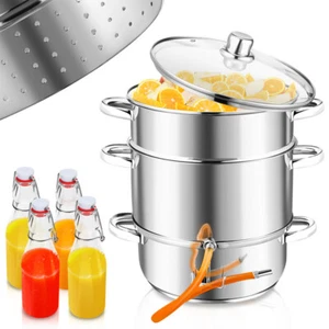 Induktion Dampfentsafter aus Edelstahl Ø26/15L Dampf-Entsafter Saftpresse Obst - Bild 1 von 8