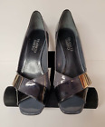 Franco Sarto I- ABIDE Woman's Black Gray Dress Slip On Shoes 6M Leather Upper