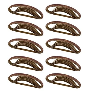 Lijadora abrasiva de lijadora de dedo eléctrica de correa 330 mm x 10 mm 60 grano 50 paquetes - Imagen 1 de 1