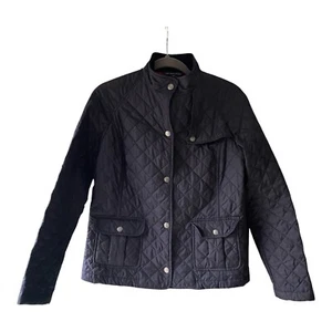 Brooks Brothers Women Quilted Jacket Navy Blue Snap Button Lightweight Sz 6 - Picture 1 of 14