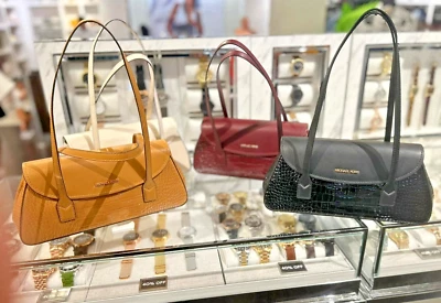 Bolsa de ombro Michael Kors Katya média crocodilo em relevo bolsa bolsa tote - Imagem 1 de 4