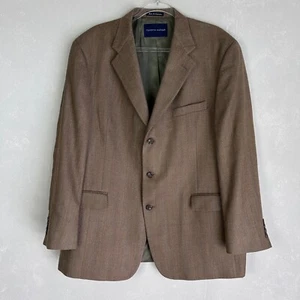 Tommy Hilfiger Gr. 46R Braun Blazer Sport Mantel Seide Wollmischung 3 Knopf - Bild 1 von 13