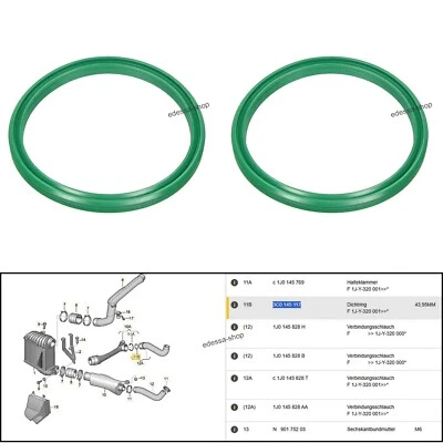 2x Ladeluftschlauch Dichtring für VW CADDY 3 GOLF 4 5 PLUS JETTA 3 PASSAT 700163 - Bild 1 von 2