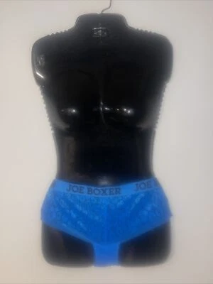 Joe Boxer Blue Lace Hipster Sissy Sheer Bikini Panty Underwear Size 7/Large - Image 1 of 4