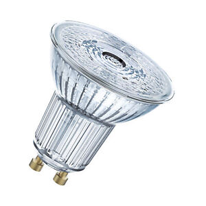 OSRAM PAR16 LED Reflektorlampe mit GU10 Sockel, Kaltweiss (4000K), Glas Spot, 2.