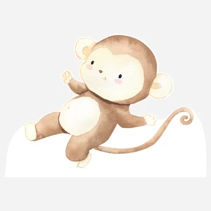 Monkey Baby Shower Cardboard Cutout | Safari Themed Cutouts | 100cm x 140cm - Picture 1 of 4