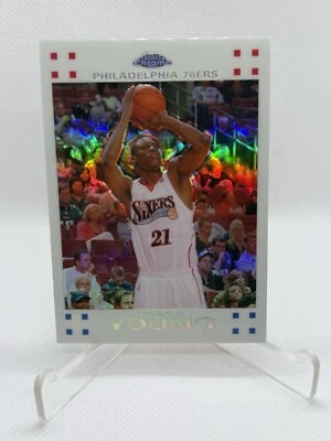 2007-08 Topps Chrome - White Refractor #117 Thaddeus Young /99 (RC) - Image 1 of 2
