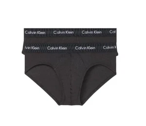 Calvin Klein Men's Cotton Stretch 2 Pack Brief Black S - Picture 1 of 1