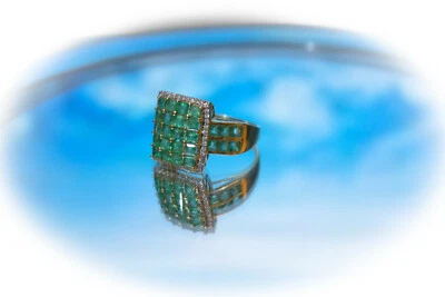 GOLDRING MIT SMARAGDEN AUS GG 585 - 44 DIAMANTEN von Harry Ivens + ZERTIFIKAT - Bild 1 von 4