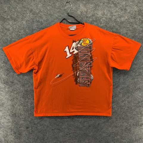 NASCAR Shirt Mens XL Orange Tony Stewart #14 Bass Pro Shops Chase Authentics Cover