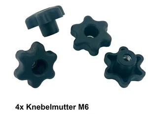 Knebelmutter Handrad Drehknauf Flügelmutter Mutter 4x M6 Dachbox Fahrradträger - Bild 1 von 9