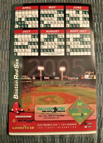2005 RED SOX MAGNETIC SEASON SCHEDULE - "WORLD CHAMPION!" - LAST ONE Cover