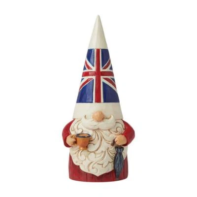 Jim Shore Gnomes Around the World 'Fancy a cuppa?' British Gnome 6008422