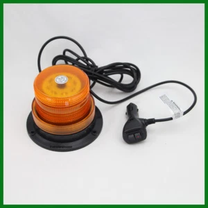 Flashing 5" Round Dome 32 LED Strobe Warning Signal Amber Magnetic Mount Light - Imagen 1 de 4