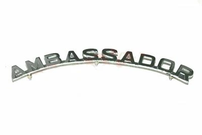 Nuovo Ambassador Scritta Emblema Distintivo Ottone Cromato - Immagine 1 di 3