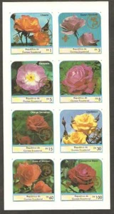EQUAT GUINEA 1982 75th Ann BOY SCOUTS GOLD OP Flowers ROSES IMPERF Minisheet - Picture 1 of 1