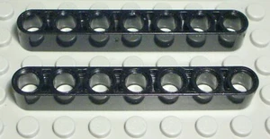 Lego Technic Lochbalken 1x7 Schwarz 2 Stück - Picture 1 of 1