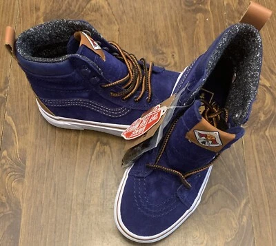 Vans Sk8 Hi MTE Azul Profundidades Gamuza Patín Zapatos con Cordones Talla 13.5 Niños Foto 1 de 4