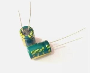 1000uF 6.3V (10xPCS) Electrolytic Capacitors 6.3V 1000uF 8x11 mm USA S/H - Picture 1 of 2