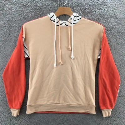 BKE толстовка с капюшоном и толстовка женщин XS красный оранжевый хлопок с капюшоном длинным рукавом пуловер - Изображение 1 из 4