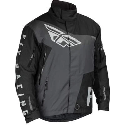 Fly Racing SNX Pro Insulated Snowmobile Jacket - Black / Grey - 470-5400 - Image 1 of 4
