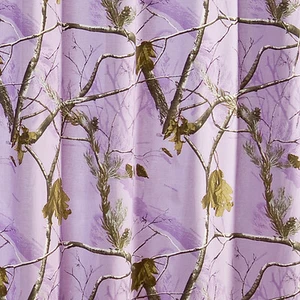 Realtree Lavender Camo Shower Curtain, Purple Camouflage - Picture 1 of 1