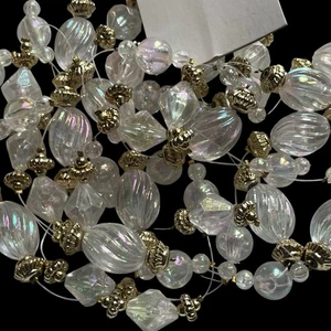 Michael’s Stores Holiday Perlen 9 Fuß Girlande Weihnachtsbaum schillernd klar Neu mit Etikett - Bild 1 von 3