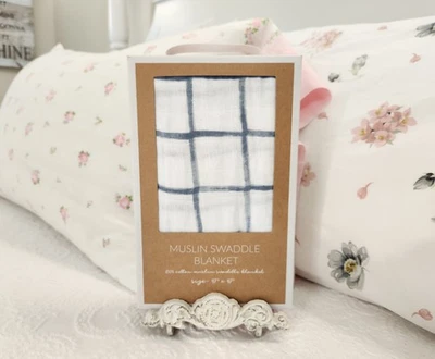 NUEVA MANTA ENVOLTURA BEBÉ MUSELINA CRISTAL VENTANA PASTEL BARRO Foto 1 de 2